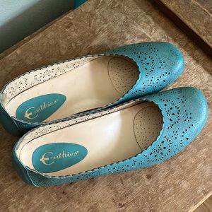 Earthies | Turquoise Ballet Flats | Size 9